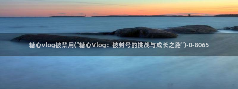 糖心vlog 主播：糖心vlog被禁用(\