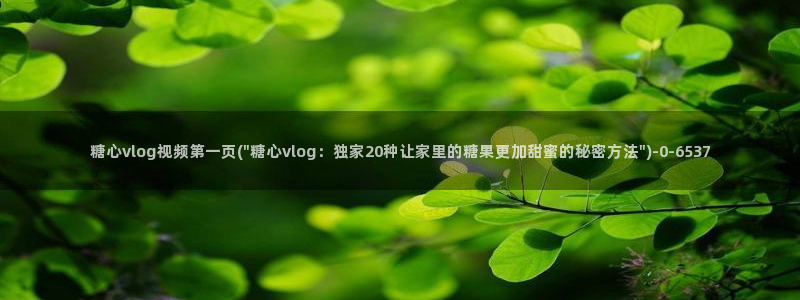 糖心vlog制片：糖心vlog视频第一页(\